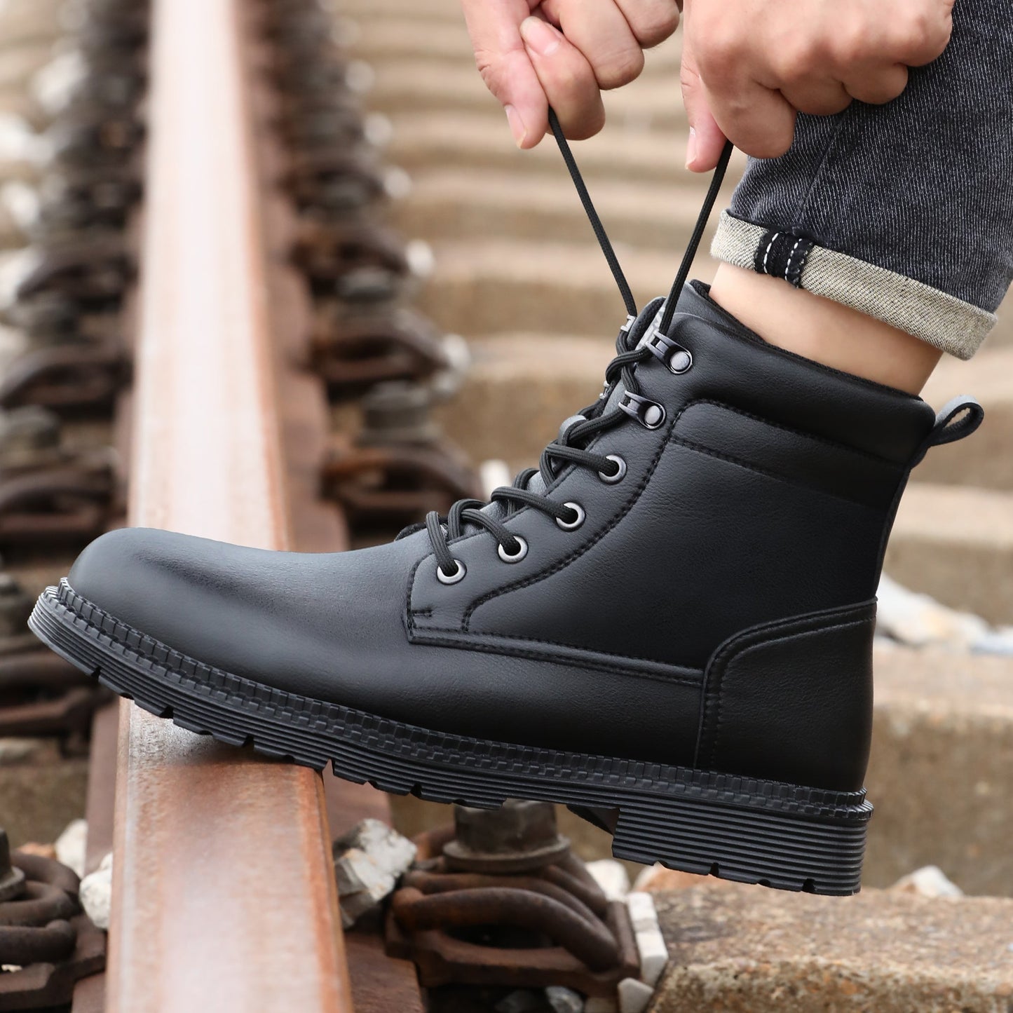 Mens Safety Boots Mens Shoes Panther AY417 safety shoes AIYO SHOES
