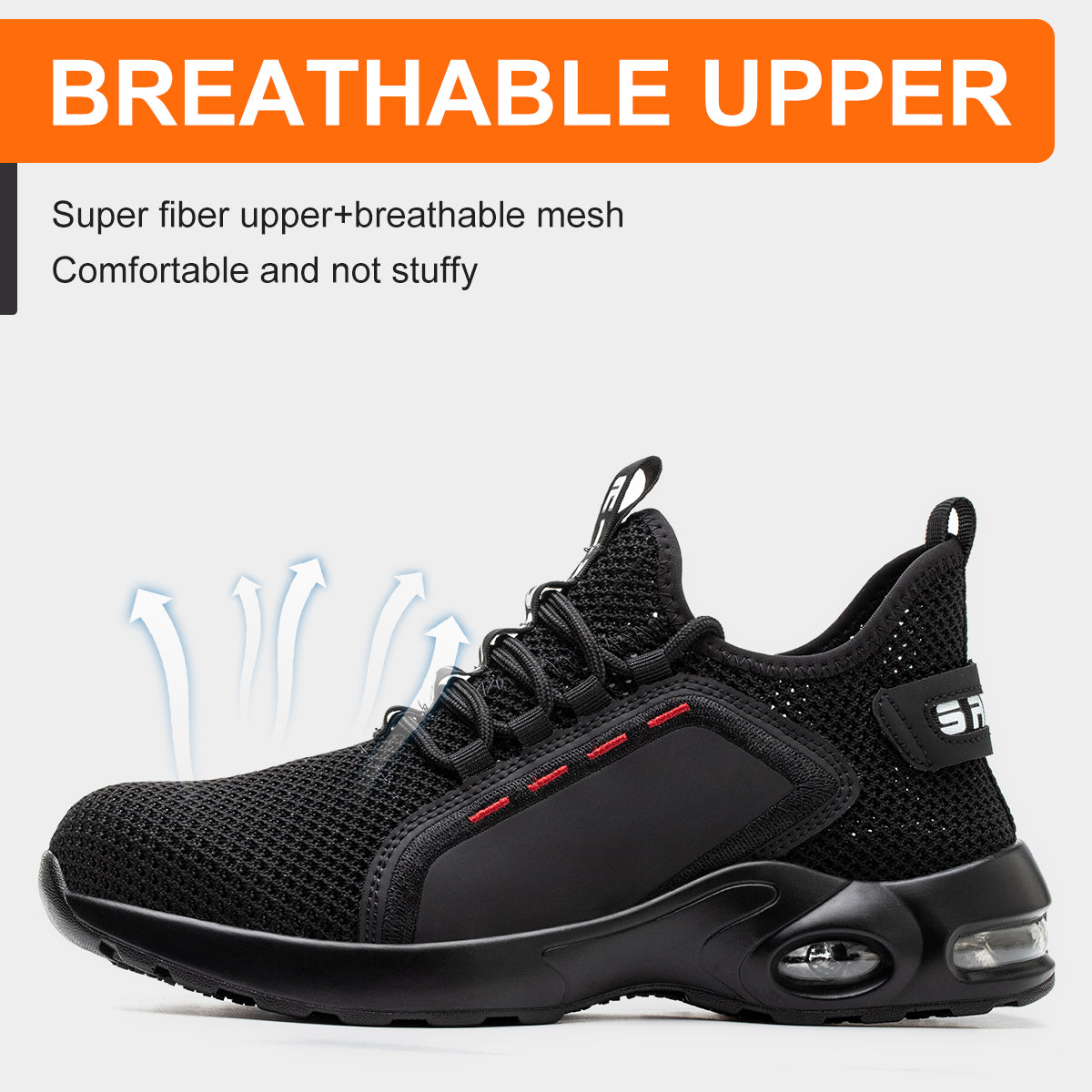Safety Shoe Safety Trainers Men Steel Toe Cap Delta AY199 safety shoes Nuvari 199 Steel Toe Work Trainers – Front View of Water-Resistant Safety Shoes for Tough Jobsites  