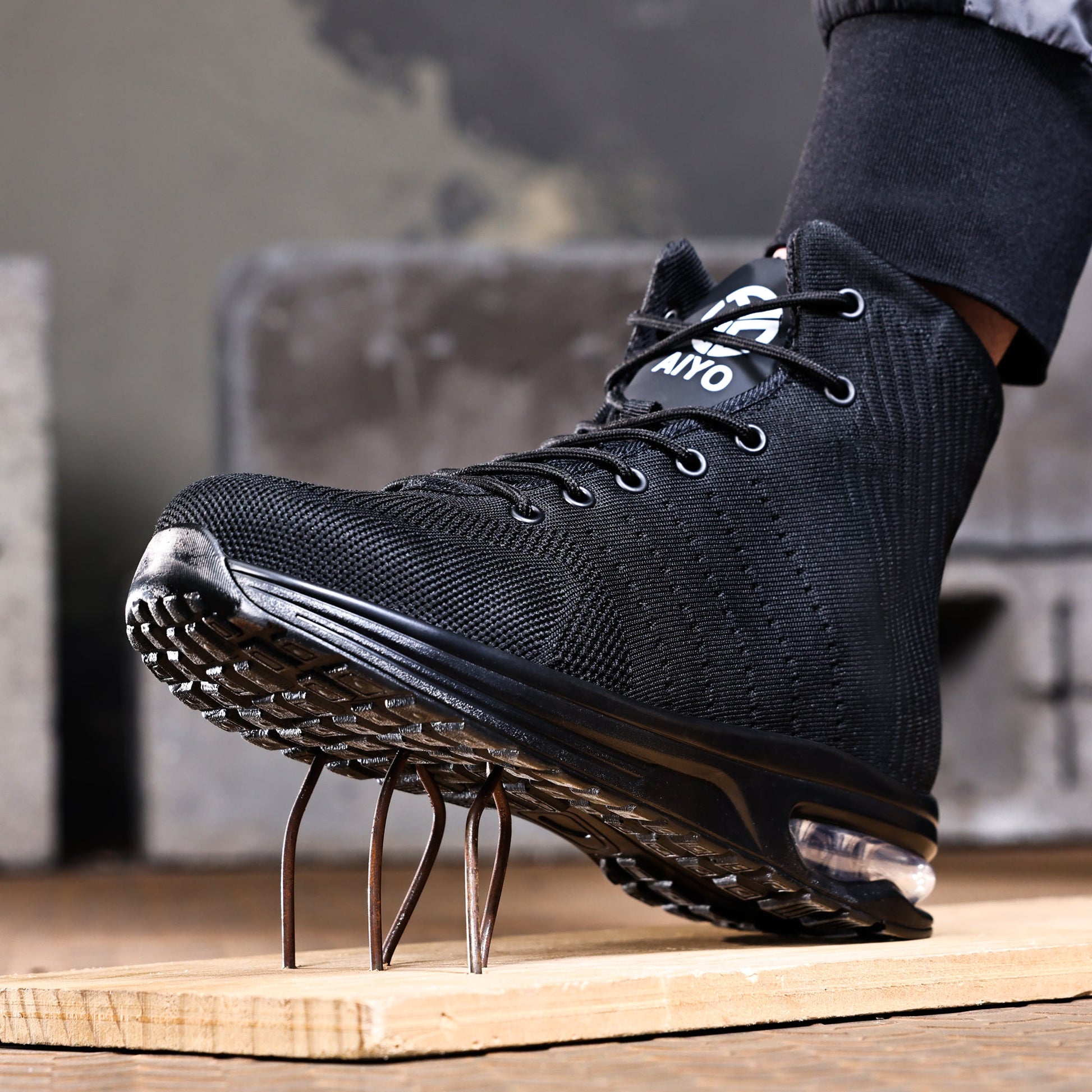 Safety Trainers Safety Boots Male Female Size Luna Hightop AY415 Dress Code Compatible safety shoes AIYO SHOES   